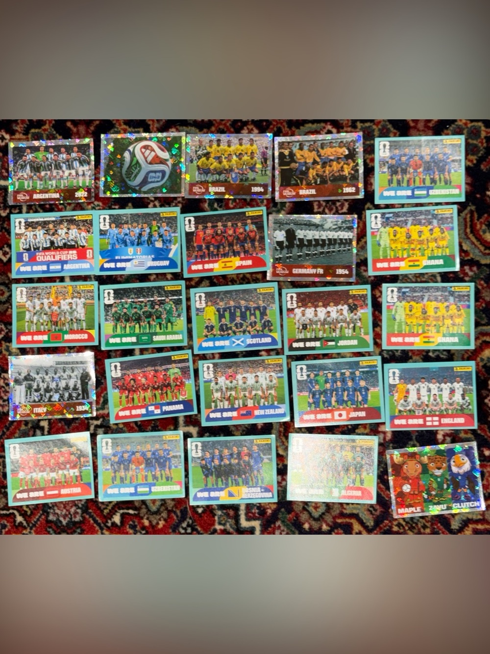 PANINI WORLD CUP 2026 SOCCER TEAMS LOT OF 24 STICKERS.BRASIL EDITION
